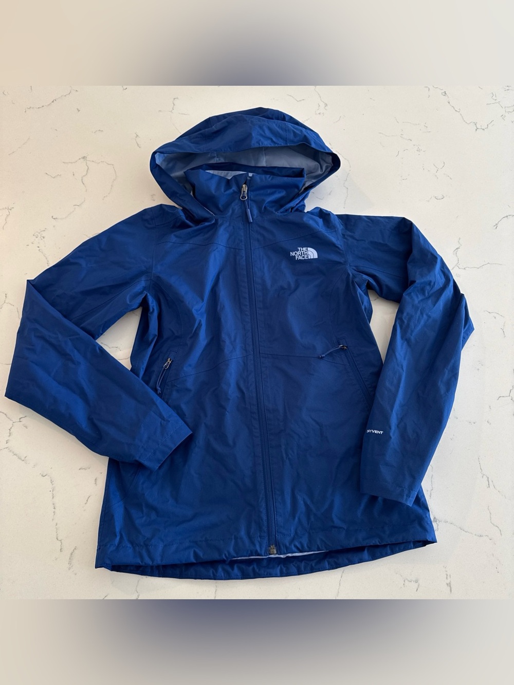 The North Face Dryvent Women's Rain Jacket Waterproof Hooded Blue